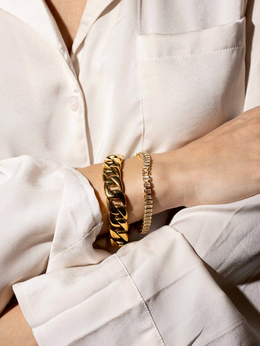Anisa Sojka Baguette Tennis Bracelet