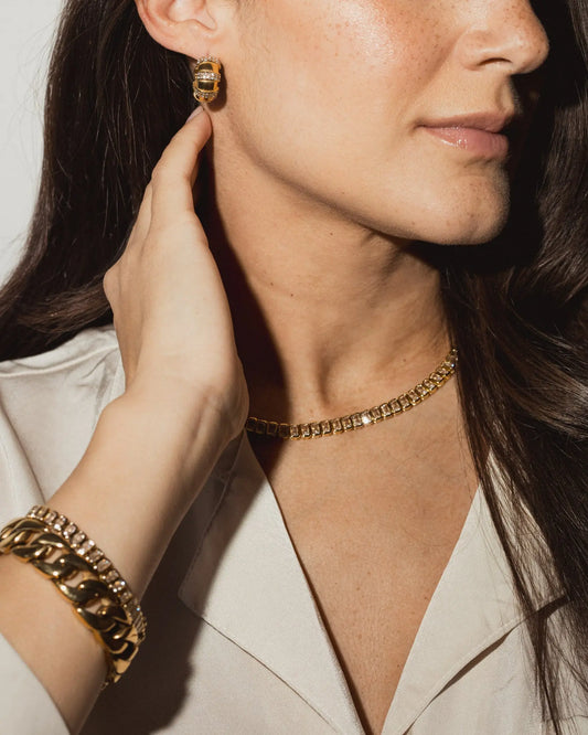 Crystal Hoop Earrings Anisa Sojka