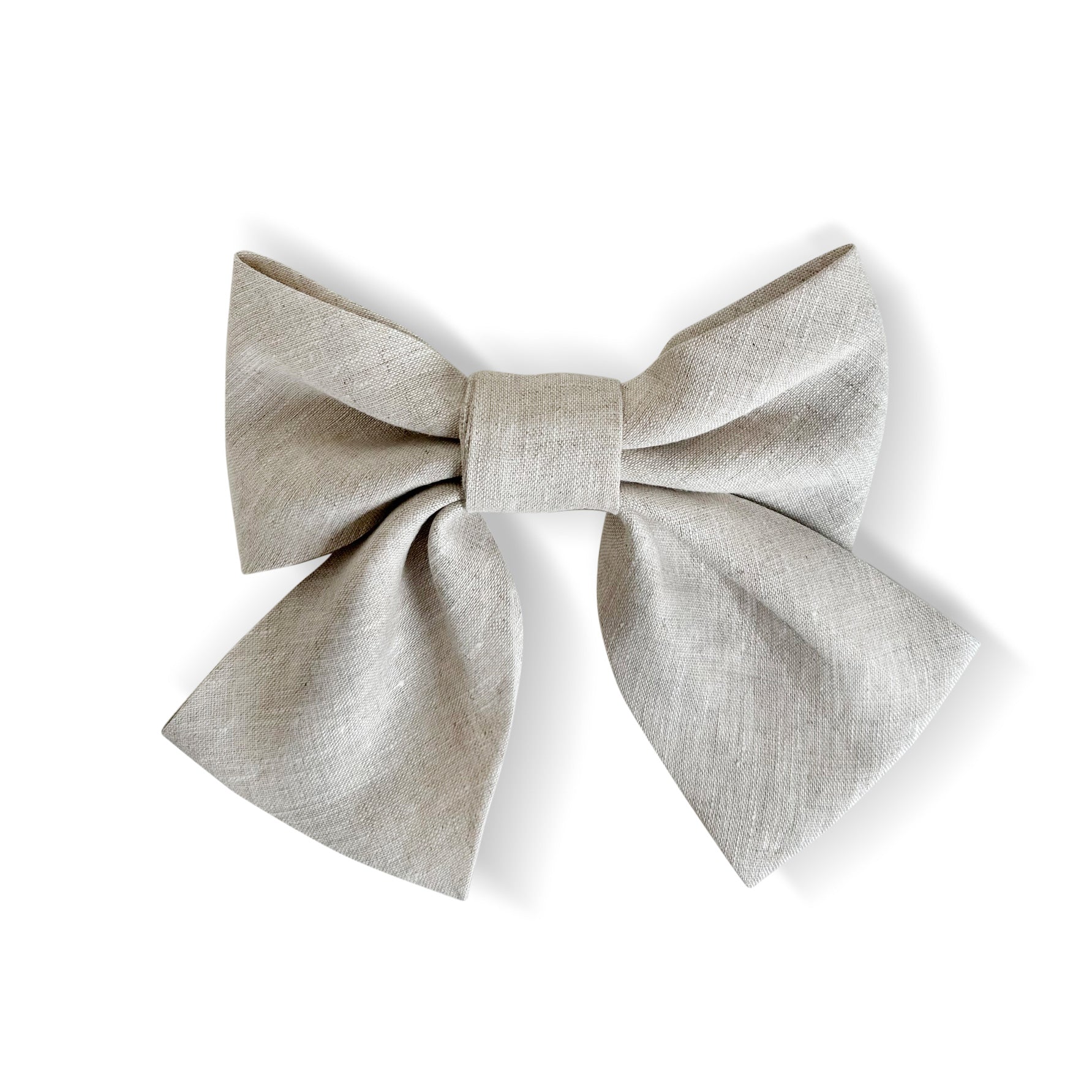 Anisa Sojka Linen Bow Hair Clip