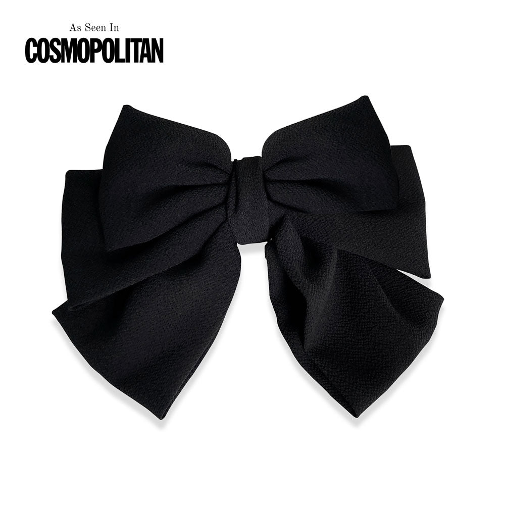 Anisa Sojka Black Double Bow Hair Clip