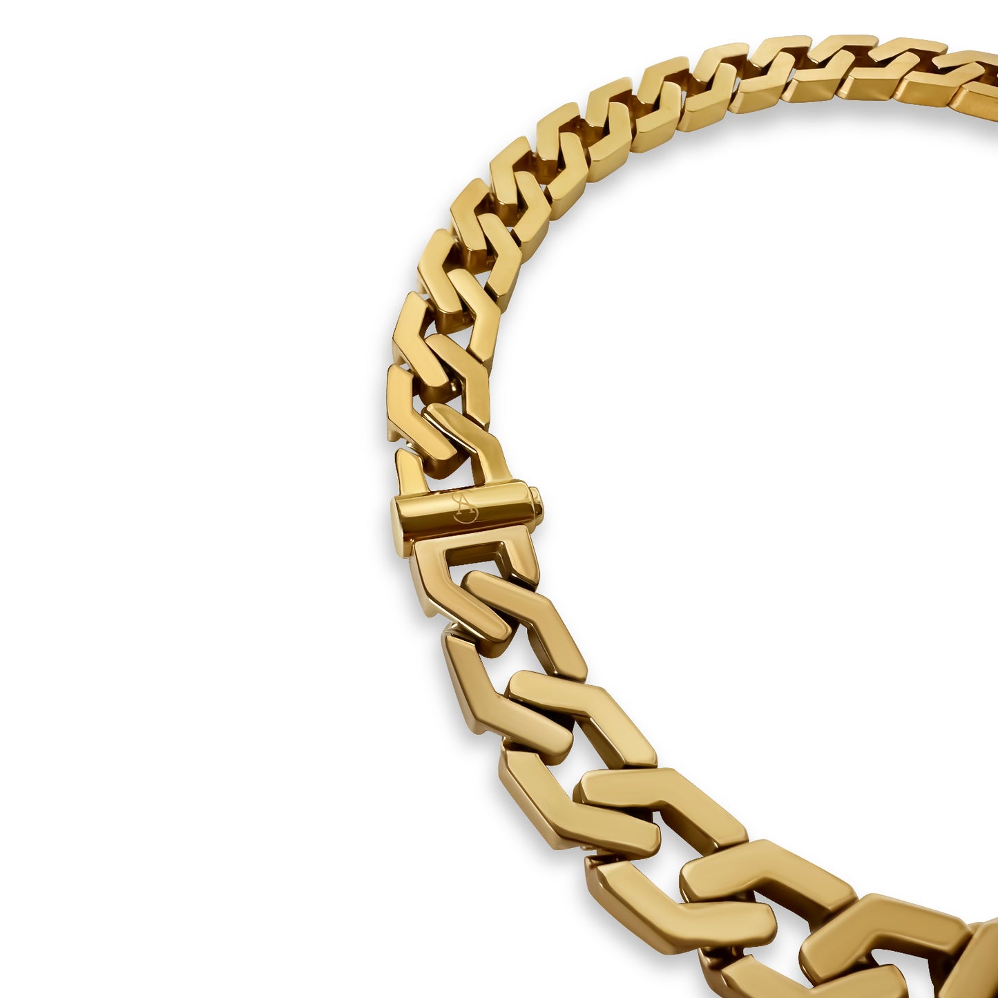 Anisa Sojka Gold Chunky Geometric Necklace