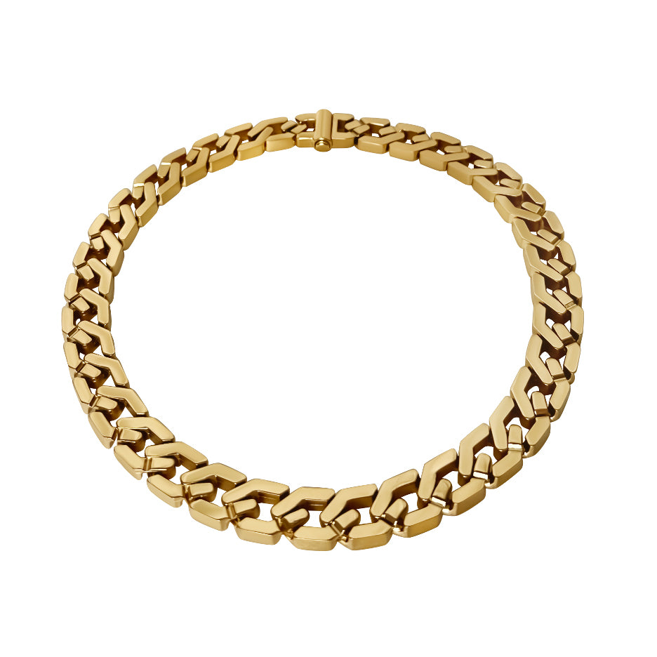 Anisa Sojka Gold Chunky Geometric Necklace