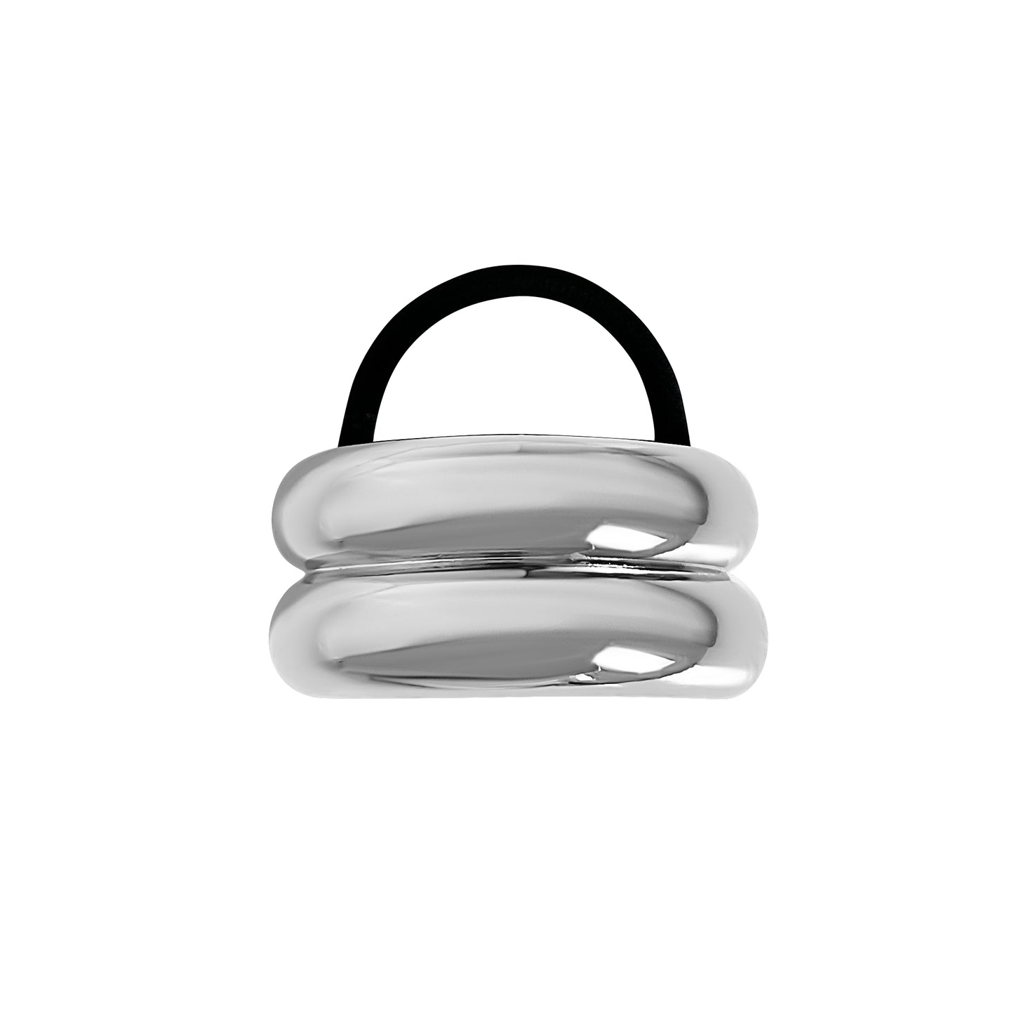 Anisa Sojka Chunky Silver Double Metal Hair Tie