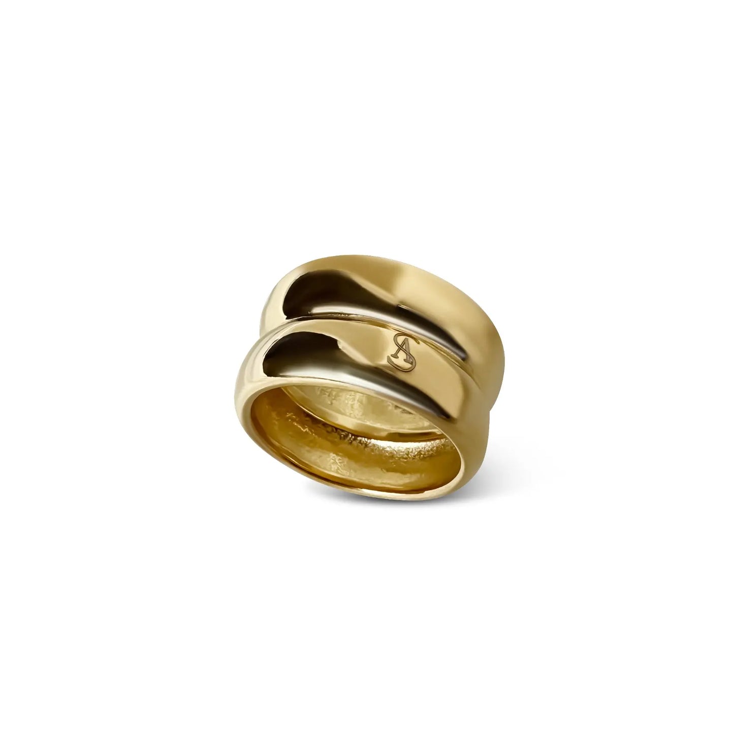 Gold Double Dome Ring Anisa Sojka