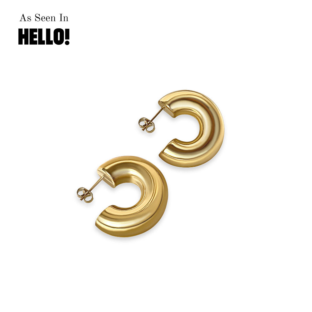 Anisa Sojka x Juliet Angus Gold Chubby Hoop Earrings