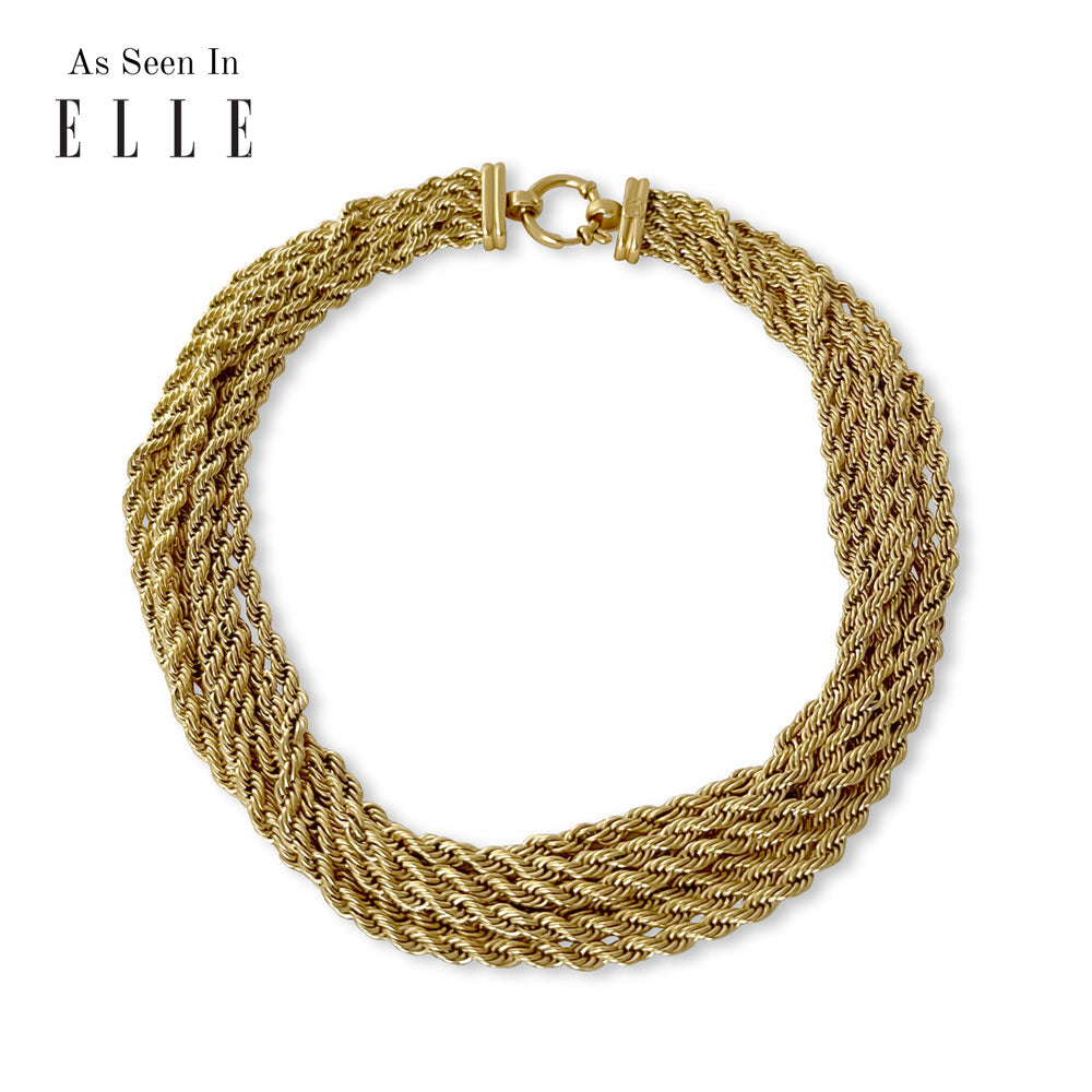 Anisa Sojka Gold Layered Rope Necklace