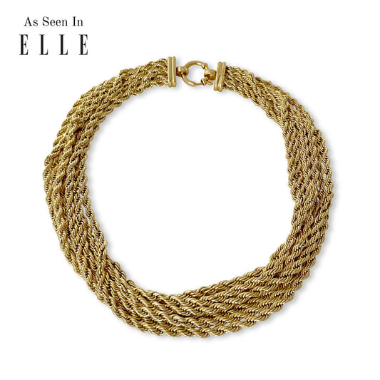 Anisa Sojka Gold Layered Rope Necklace