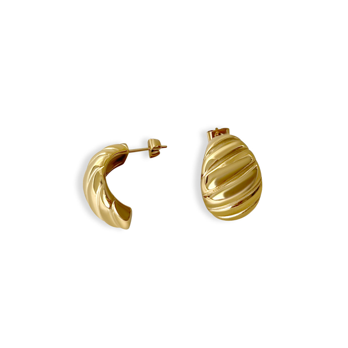 Anisa Sojka Gold Shell Earrings
