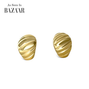 Anisa Sojka Gold Shell Earrings