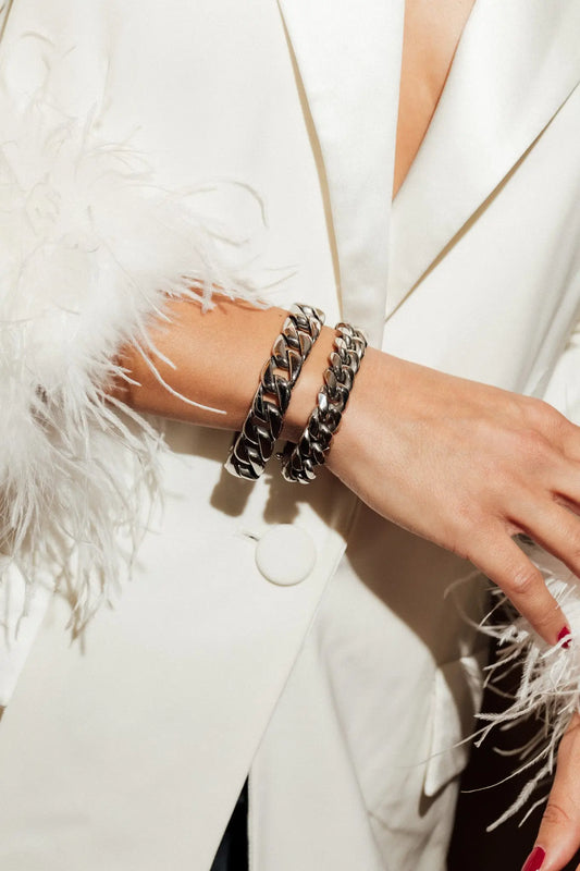 Silver Chunky Chain Bracelet Anisa Sojka