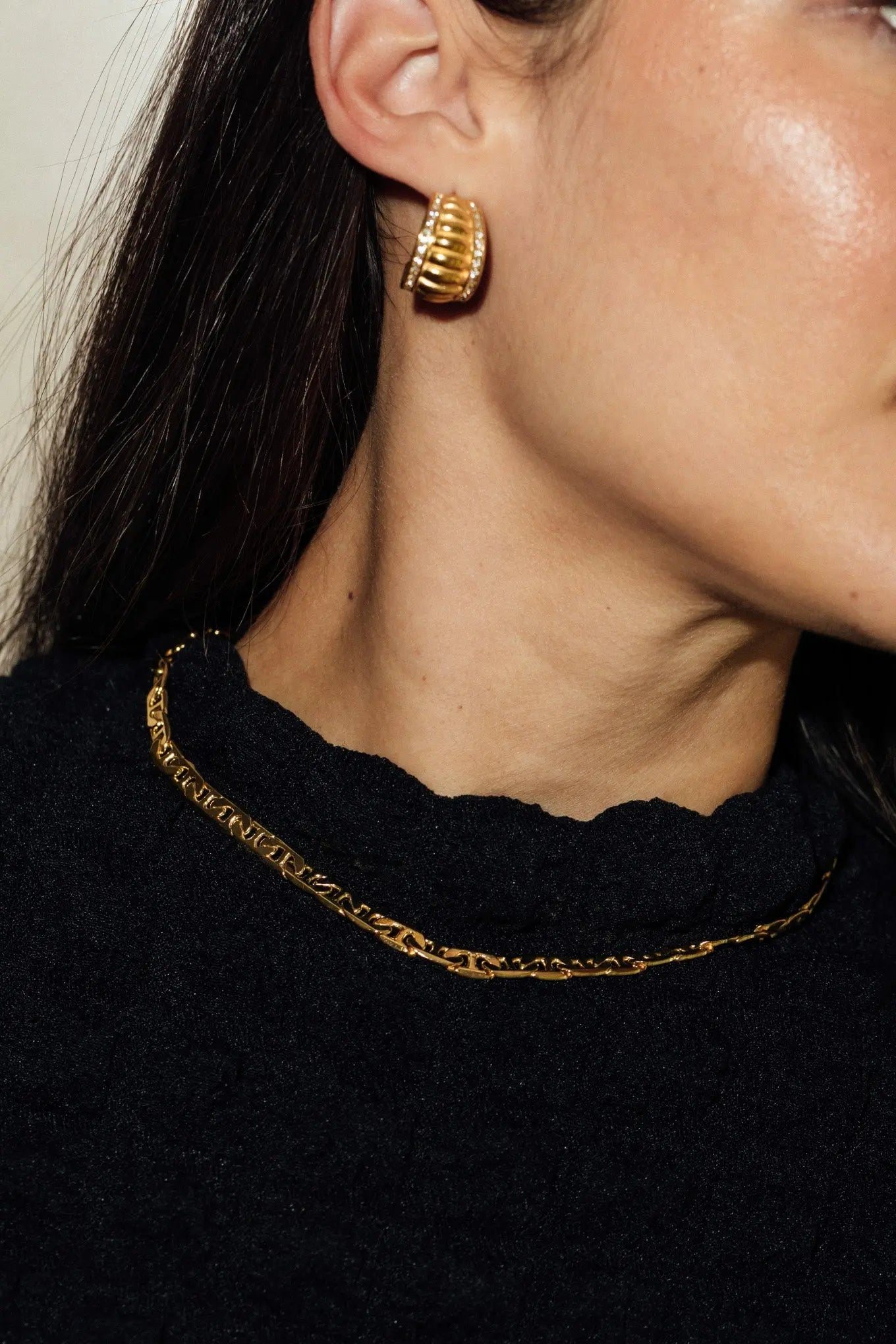 Pretzel Chain Link Necklace Anisa Sojka