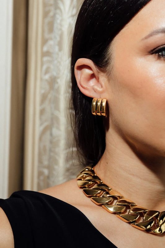 Triple Row Hoop Earrings Anisa Sojka