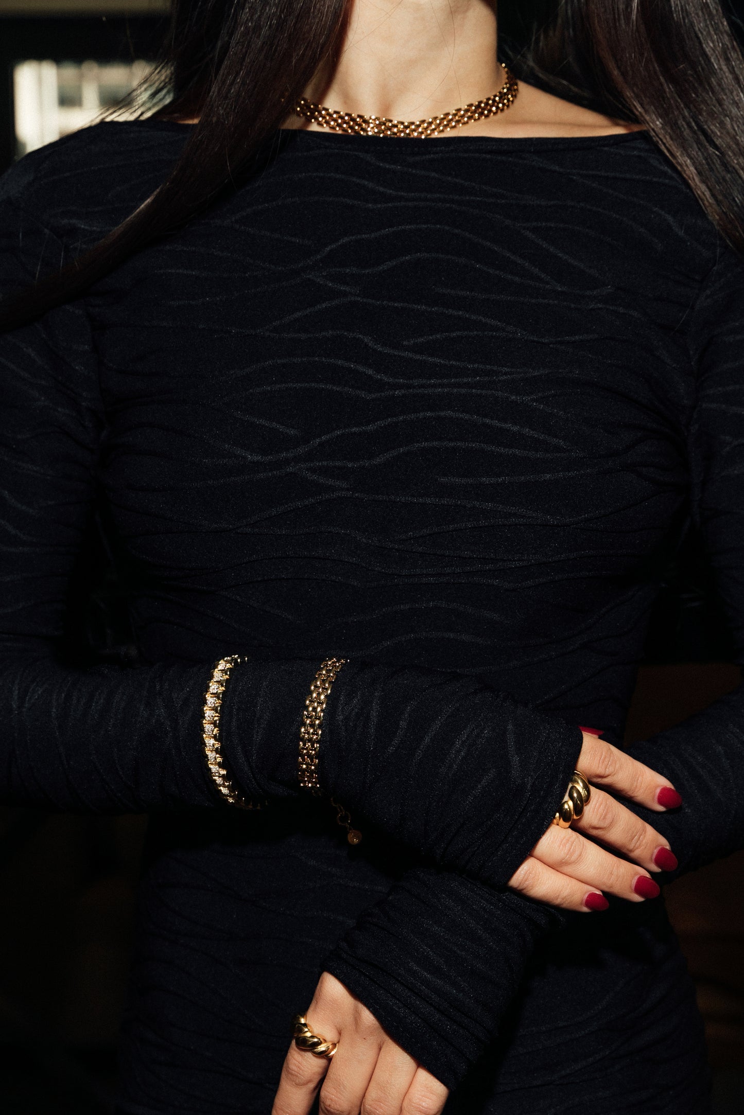 Anisa Sojka Gold Watch Band Necklace