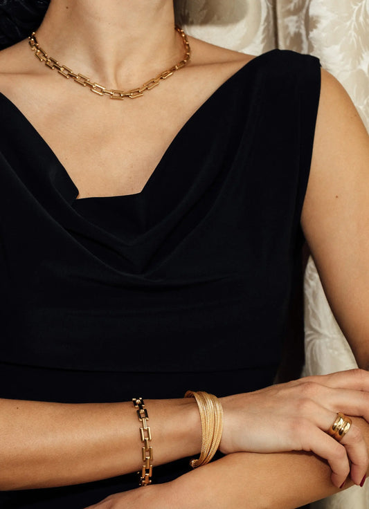 Gold Mesh Bangle Anisa Sojka