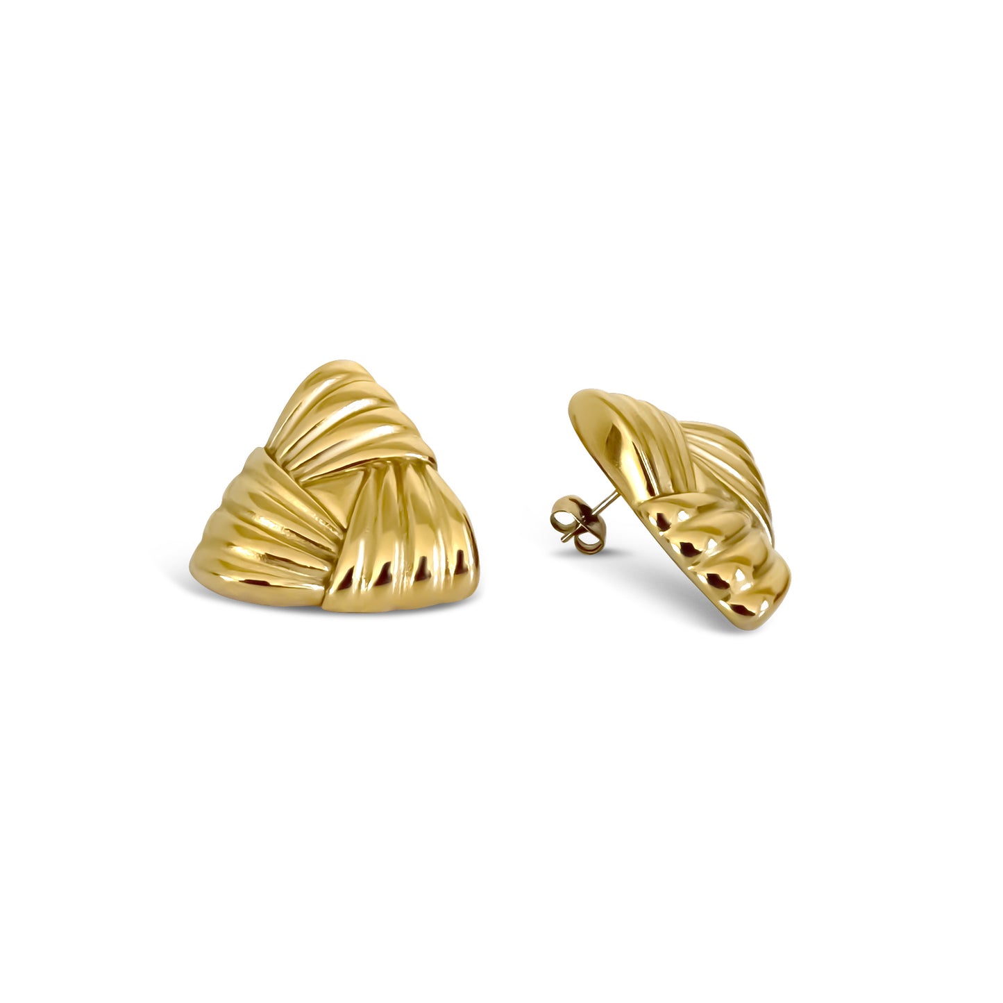 Anisa Sojka Gold Triangle Earrings