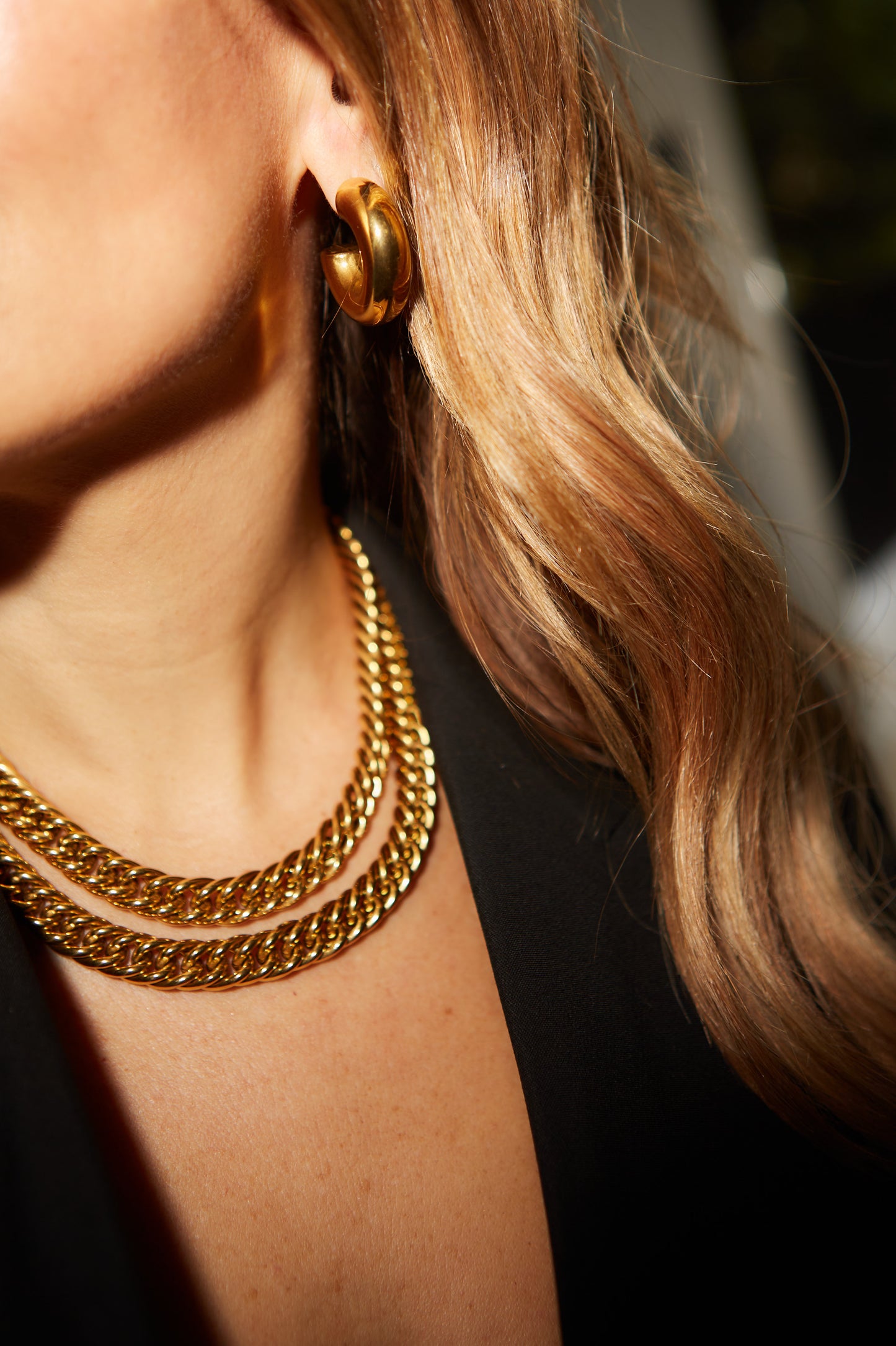 Anisa Sojka x Juliet Angus Gold Chubby Hoop Earrings