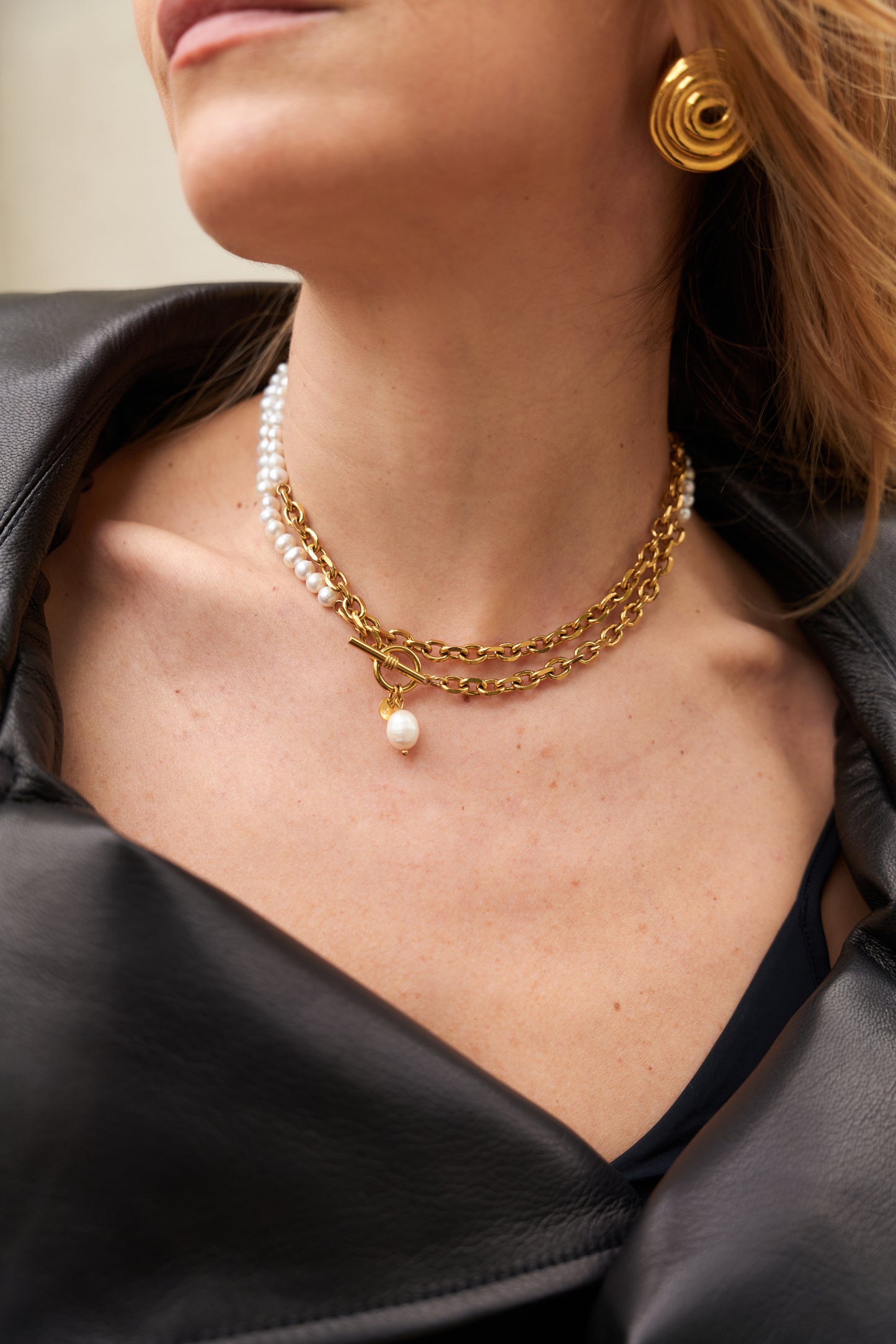 The Anisa Sojka x Juliet Angus Pearl Wrap Necklace