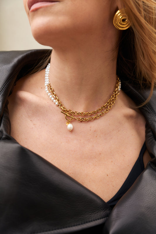 The Anisa Sojka x Juliet Angus Pearl Wrap Necklace