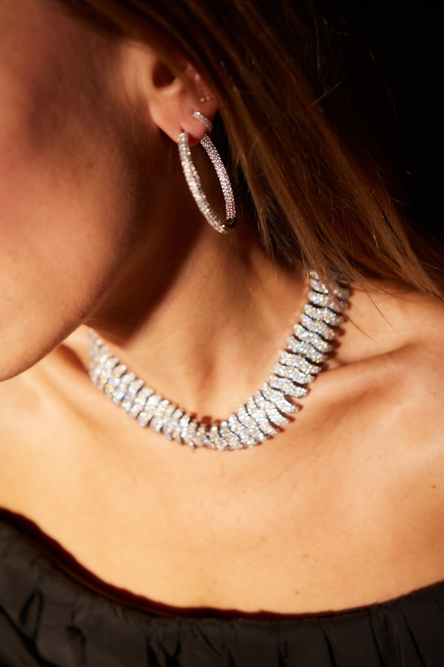 Anisa Sojka x Juliet Angus The Embellished Juliet Hoop Earrings