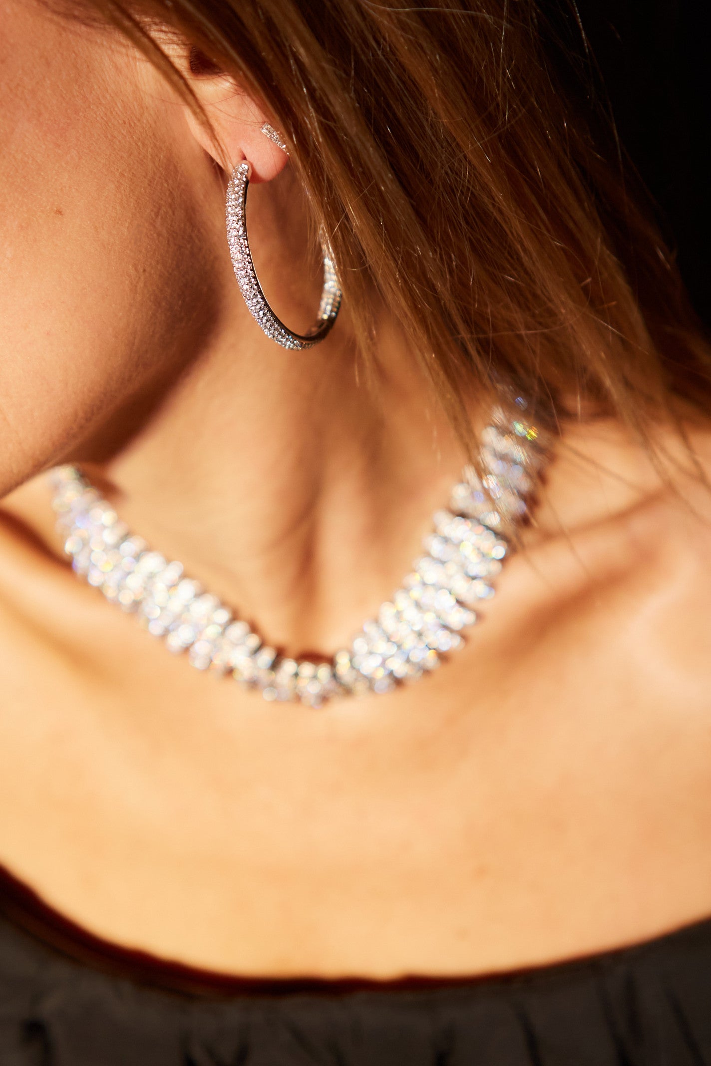 Anisa Sojka x Juliet Angus The Embellished Juliet Hoop Earrings