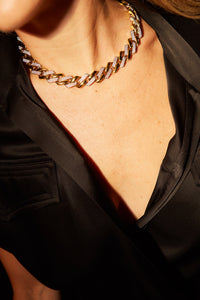 Anisa Sojka x Juliet Angus The Silver & Gold Juliet Embellished Necklace