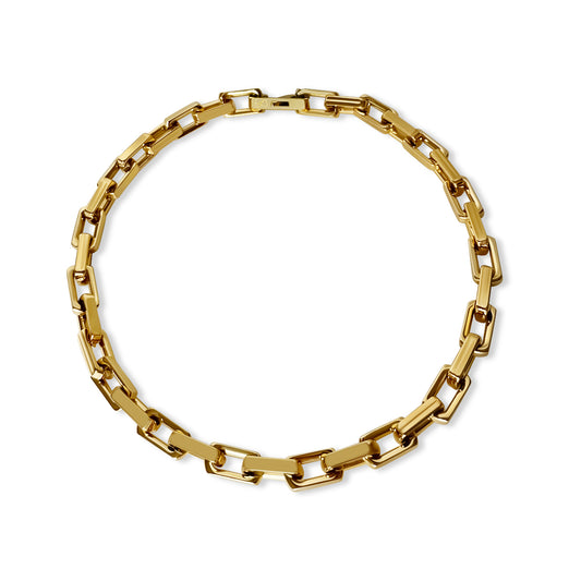 Anisa Sojka x Juliet Angus Gold Square Link Necklace