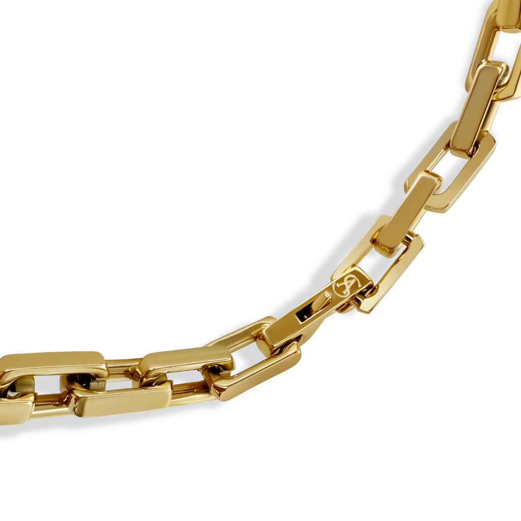 Anisa Sojka x Juliet Angus Gold Square Link Necklace