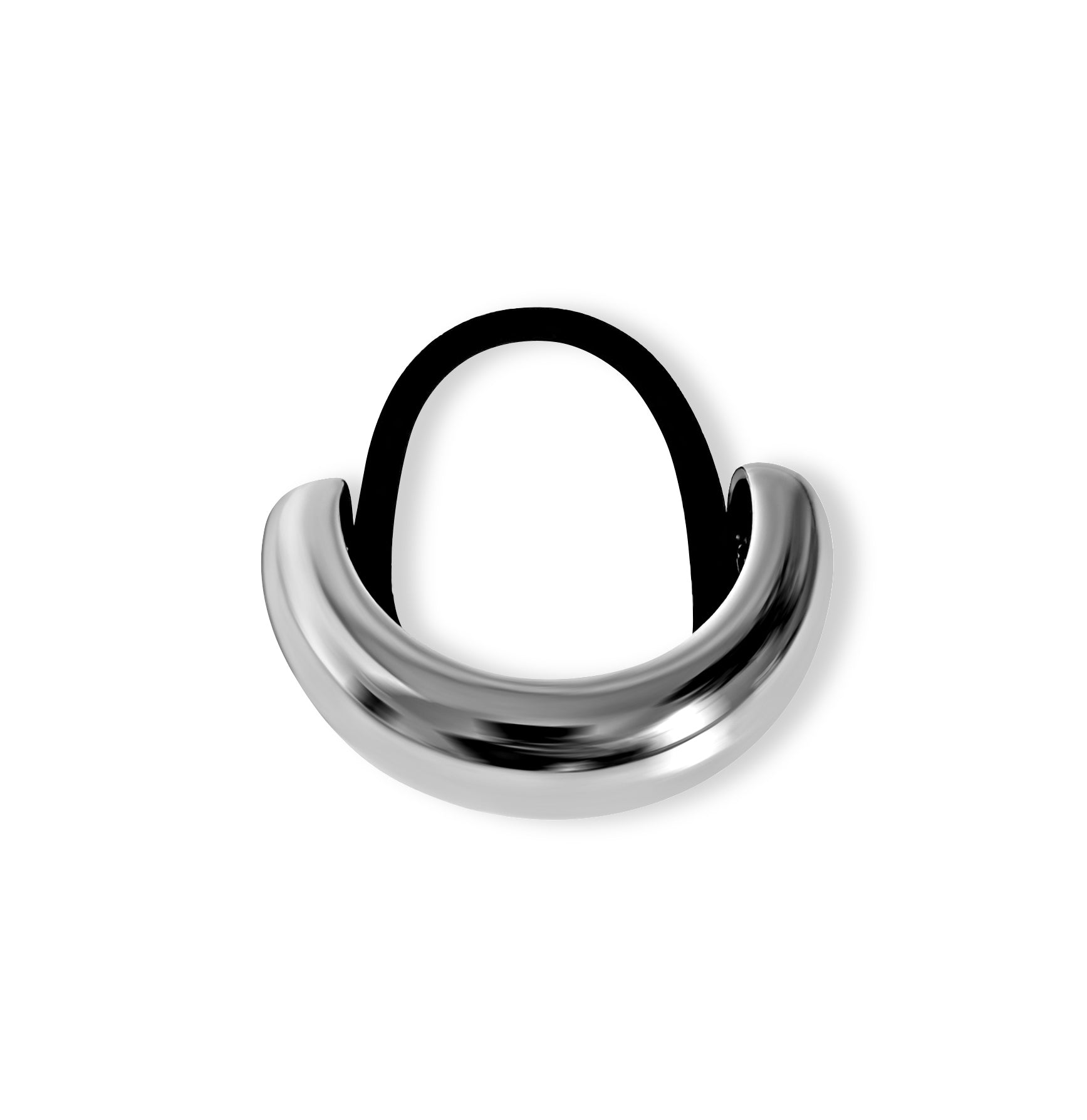 Anisa Sojka Chunky Silver Metal Hair Tie