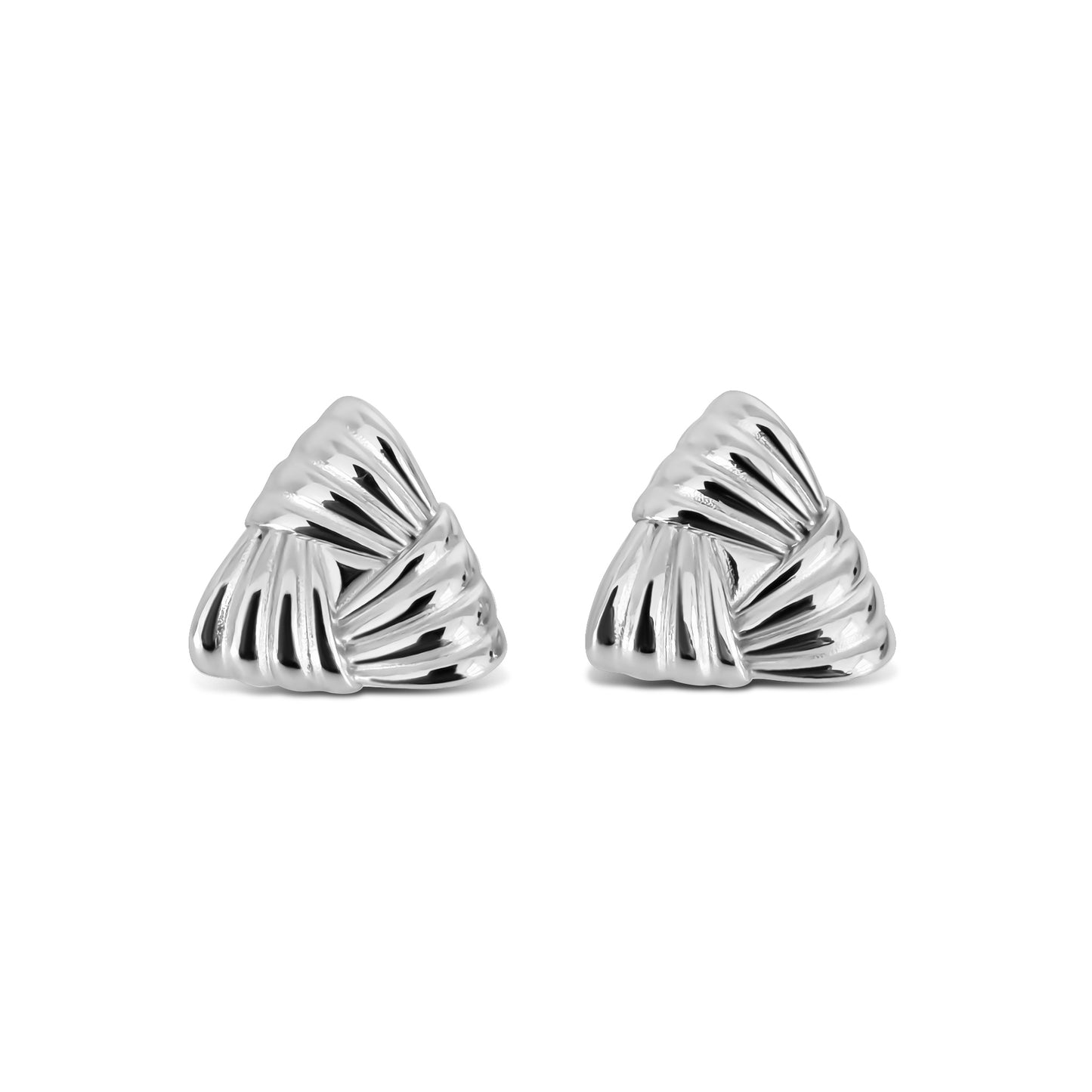 Anisa Sojka Silver Triangle Earrings
