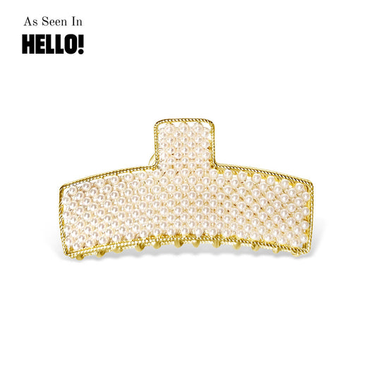 Anisa Sojka Square Edge Pearl Hair Claw Clip