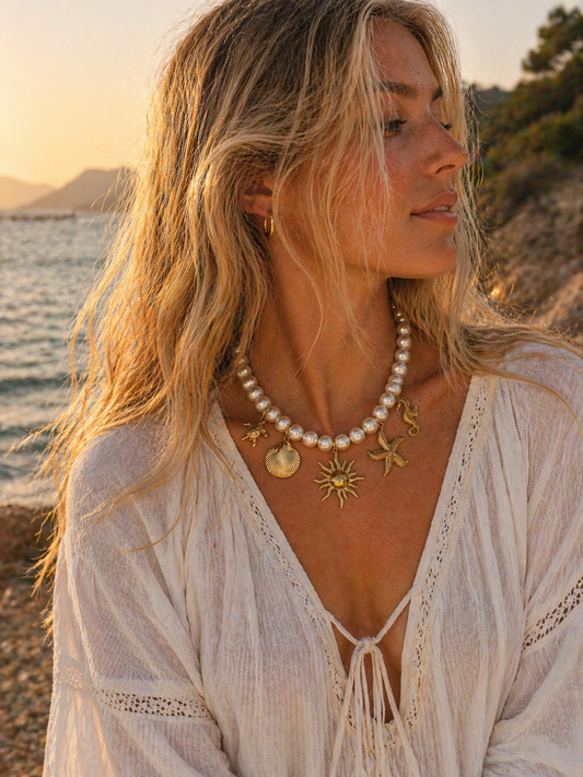 Pearl Charm Necklace Anisa Sojka