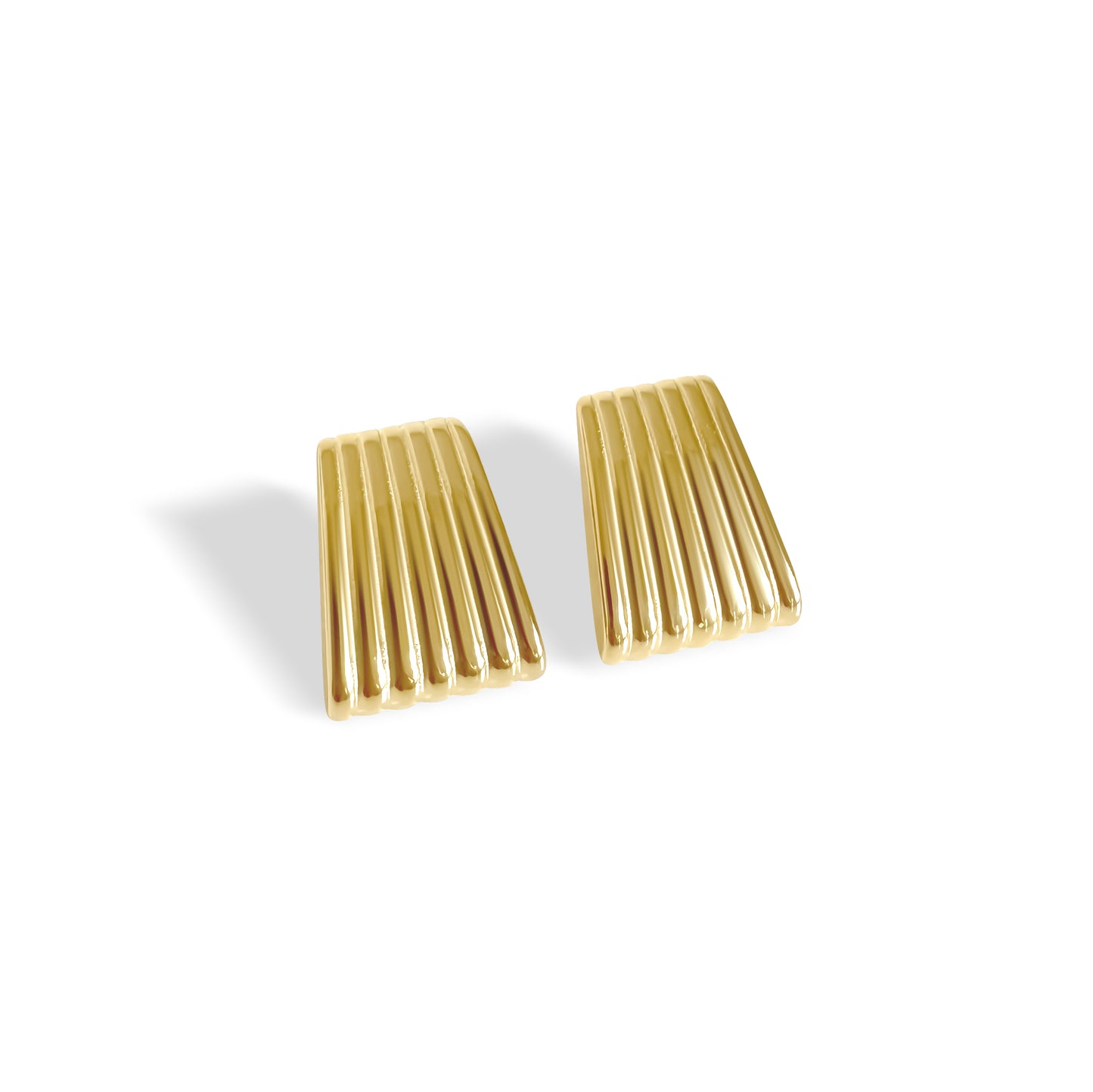 Anisa Sojka x Juliet Angus Gold Ribbed Earrings