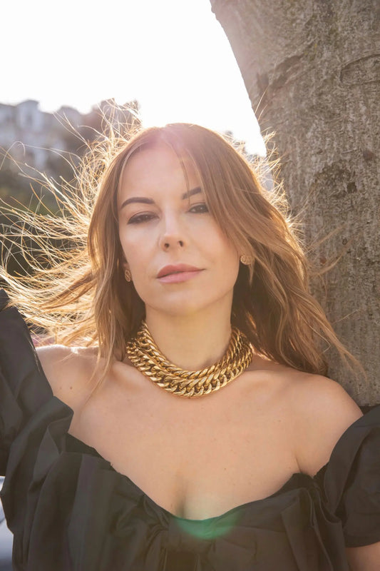 The Gold Juliet Necklace & Bracelet Set Anisa Sojka