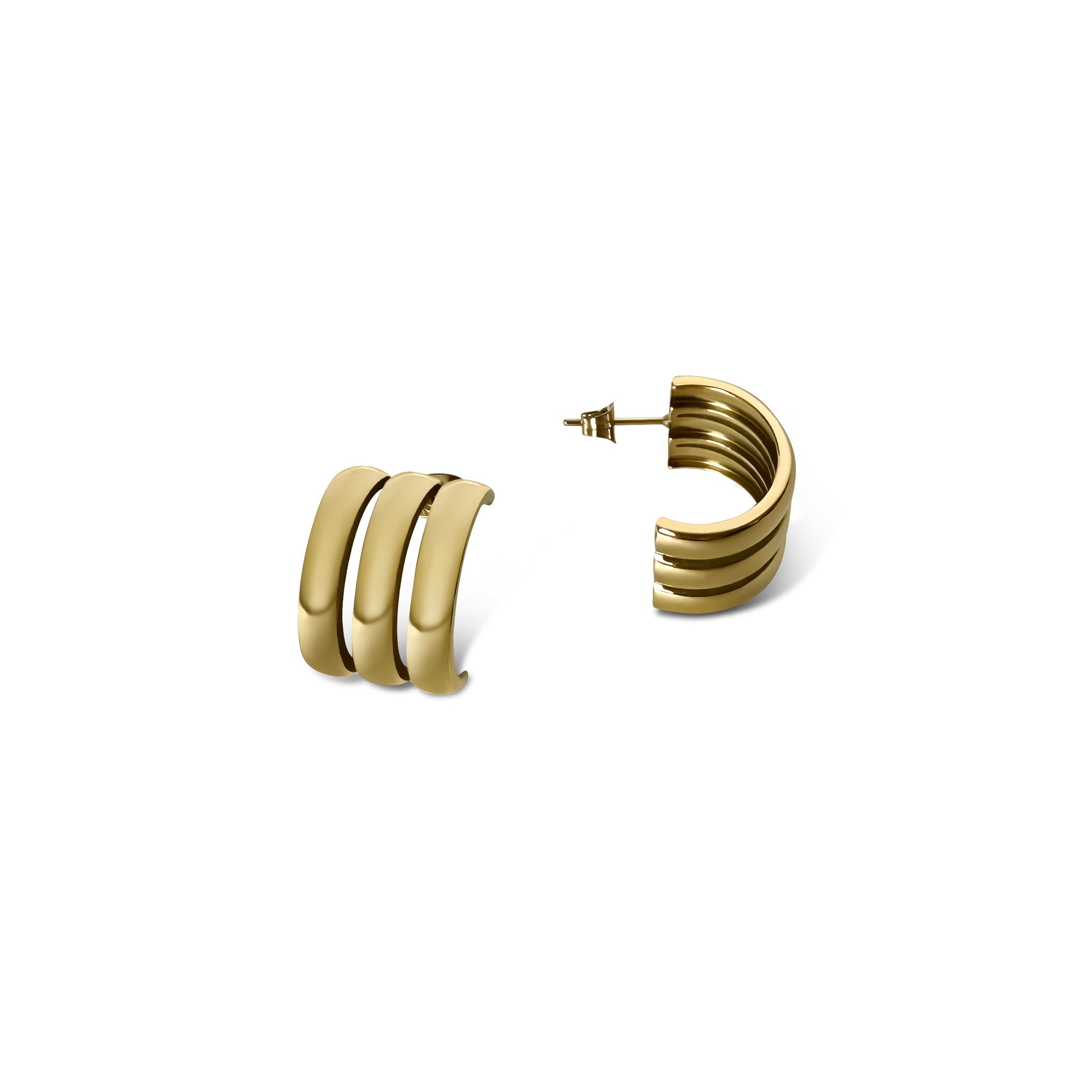 Anisa Sojka Triple Row Hoop Earrings