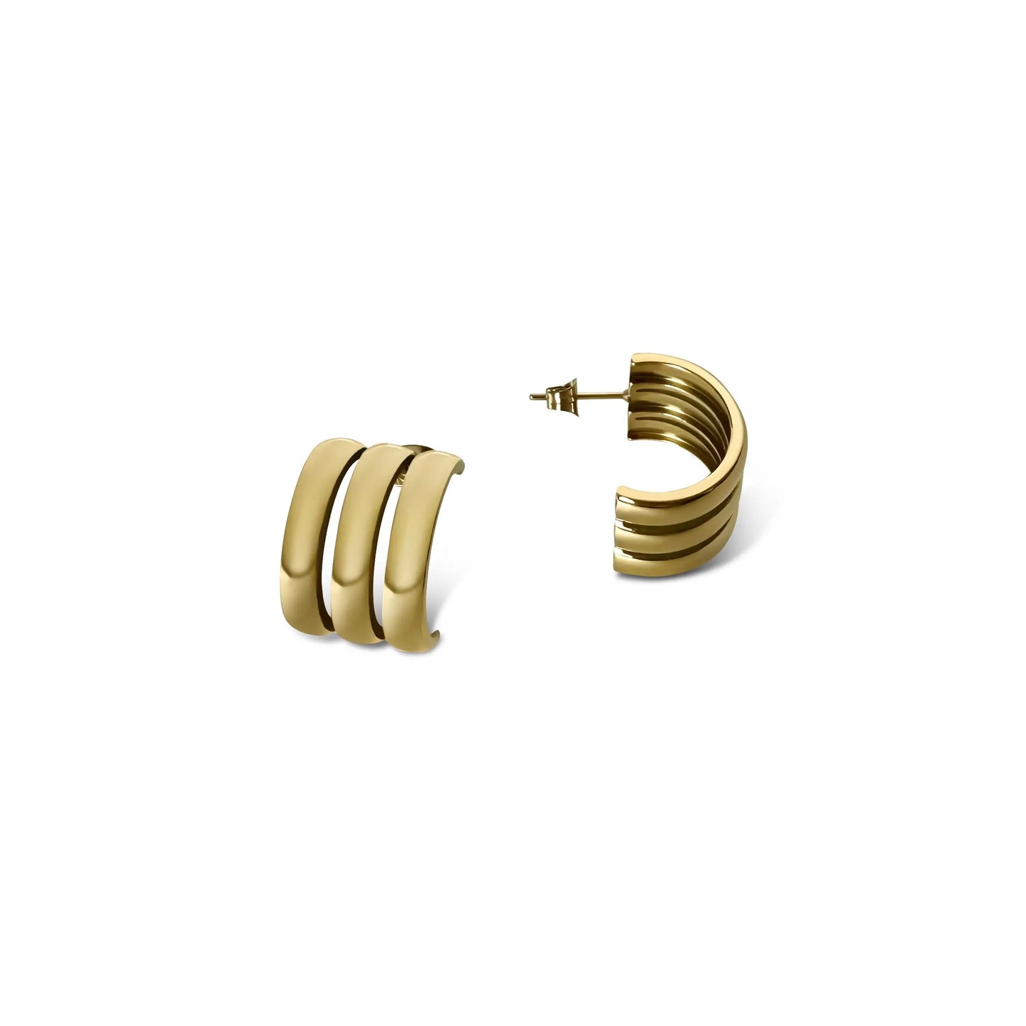 Triple Row Hoop Earrings Anisa Sojka
