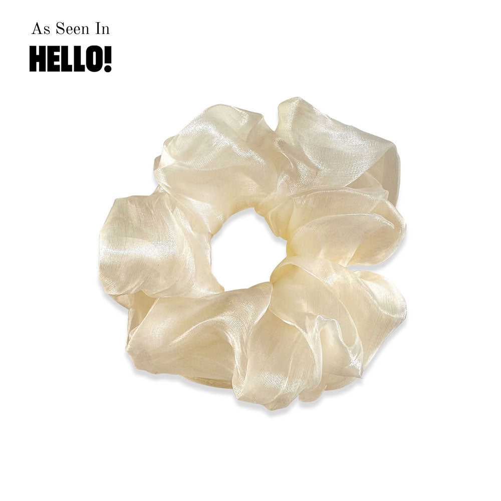 Anisa Sojka White Oversized Hair Scrunchie