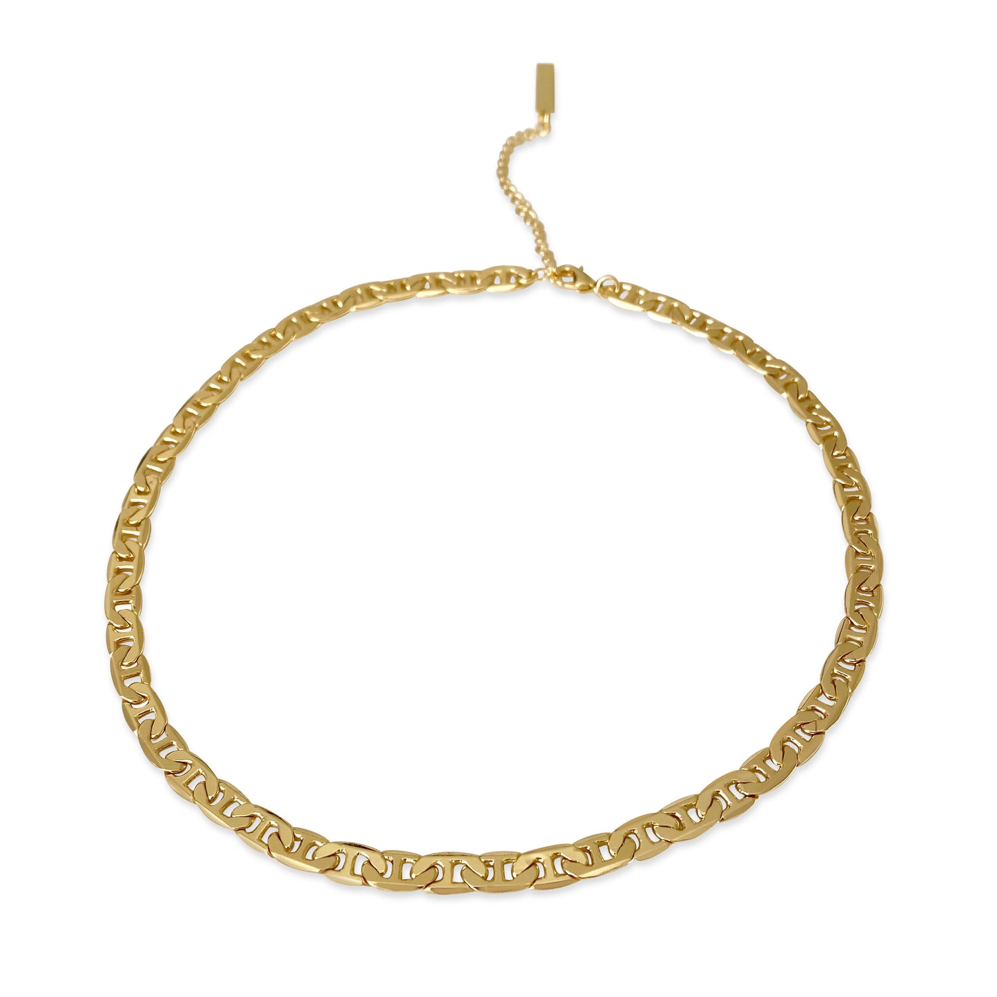 Anisa Sojka Gold Pretzel Chain Link Necklace