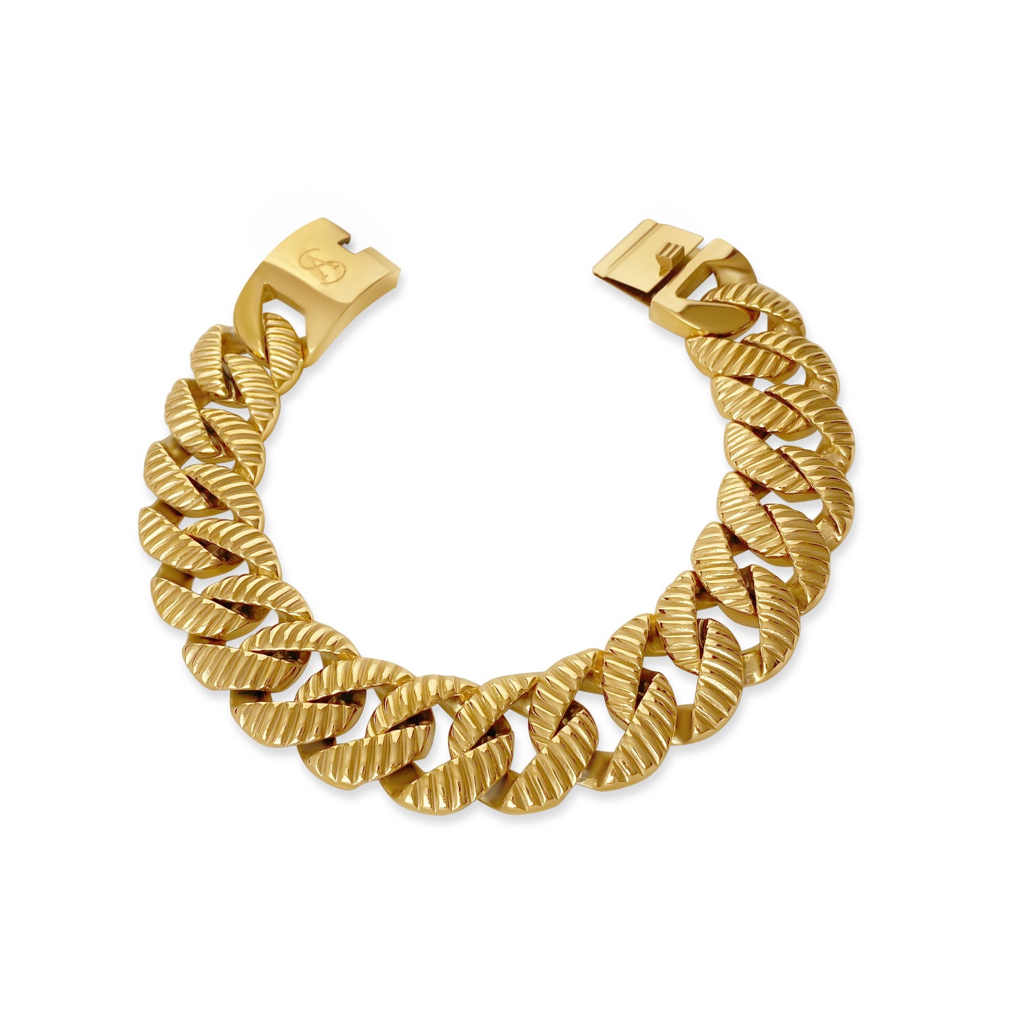 Anisa Sojka Gold Ridge Chunky Chain Necklace