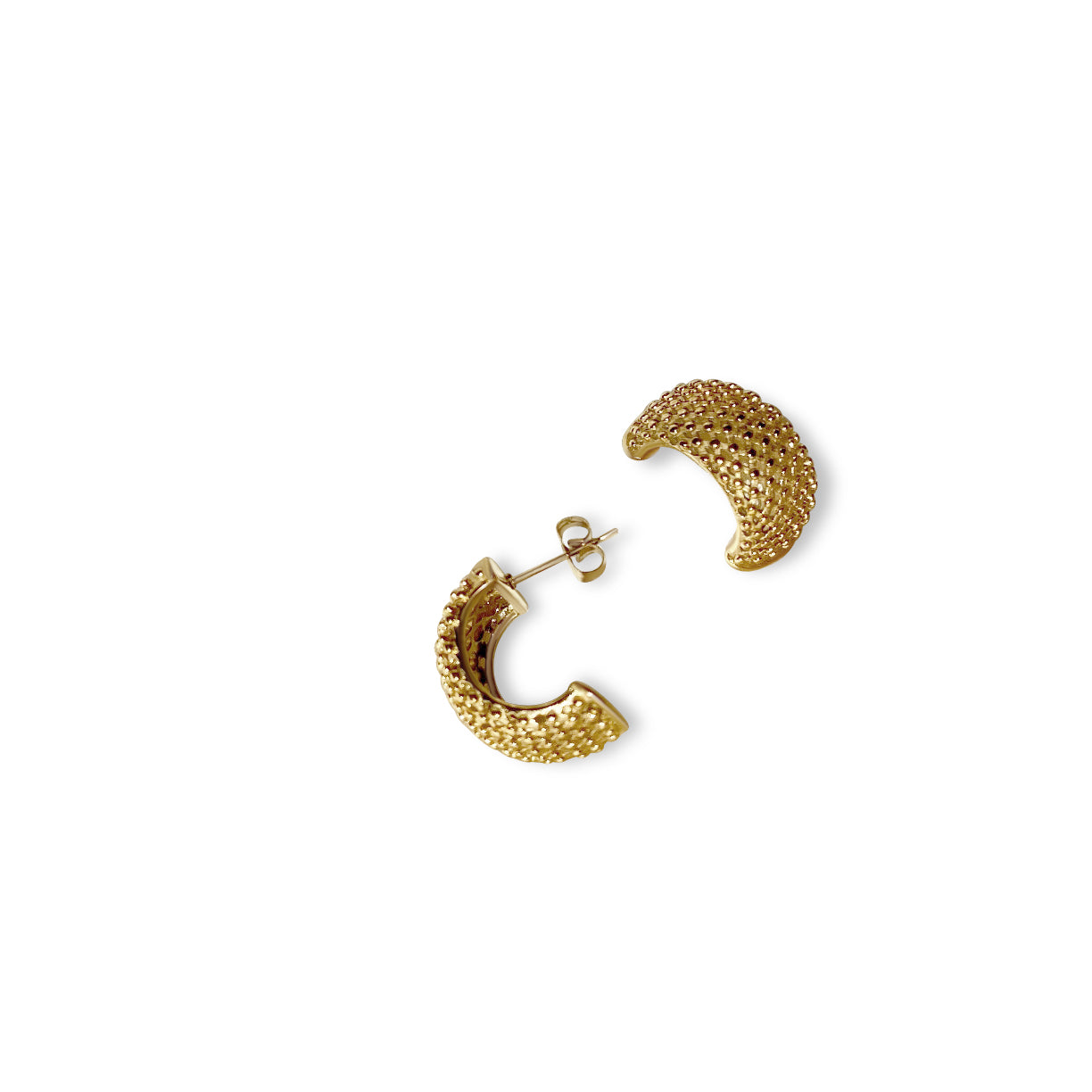 Anisa Sojka Gold Woven Hoop Earrings