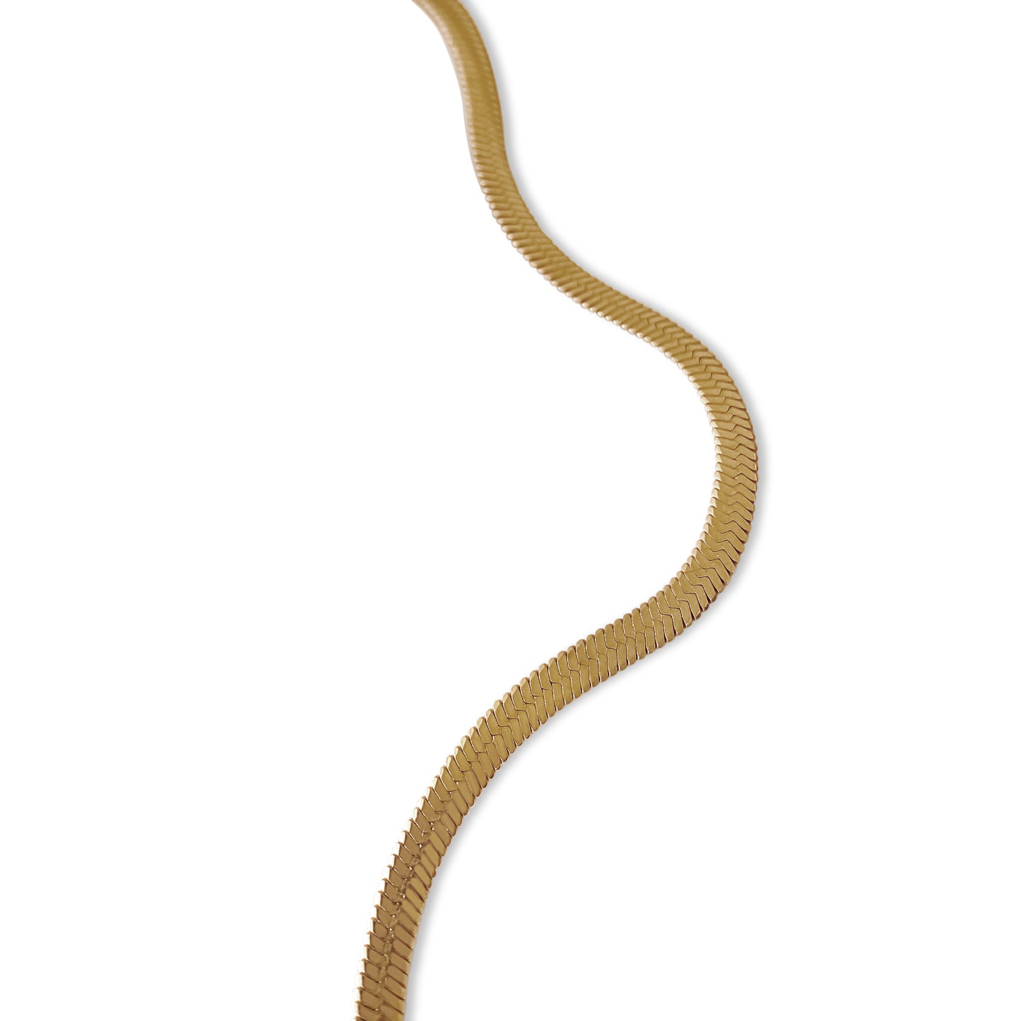 Anisa Sojka Gold Flat Thin Snake Necklace