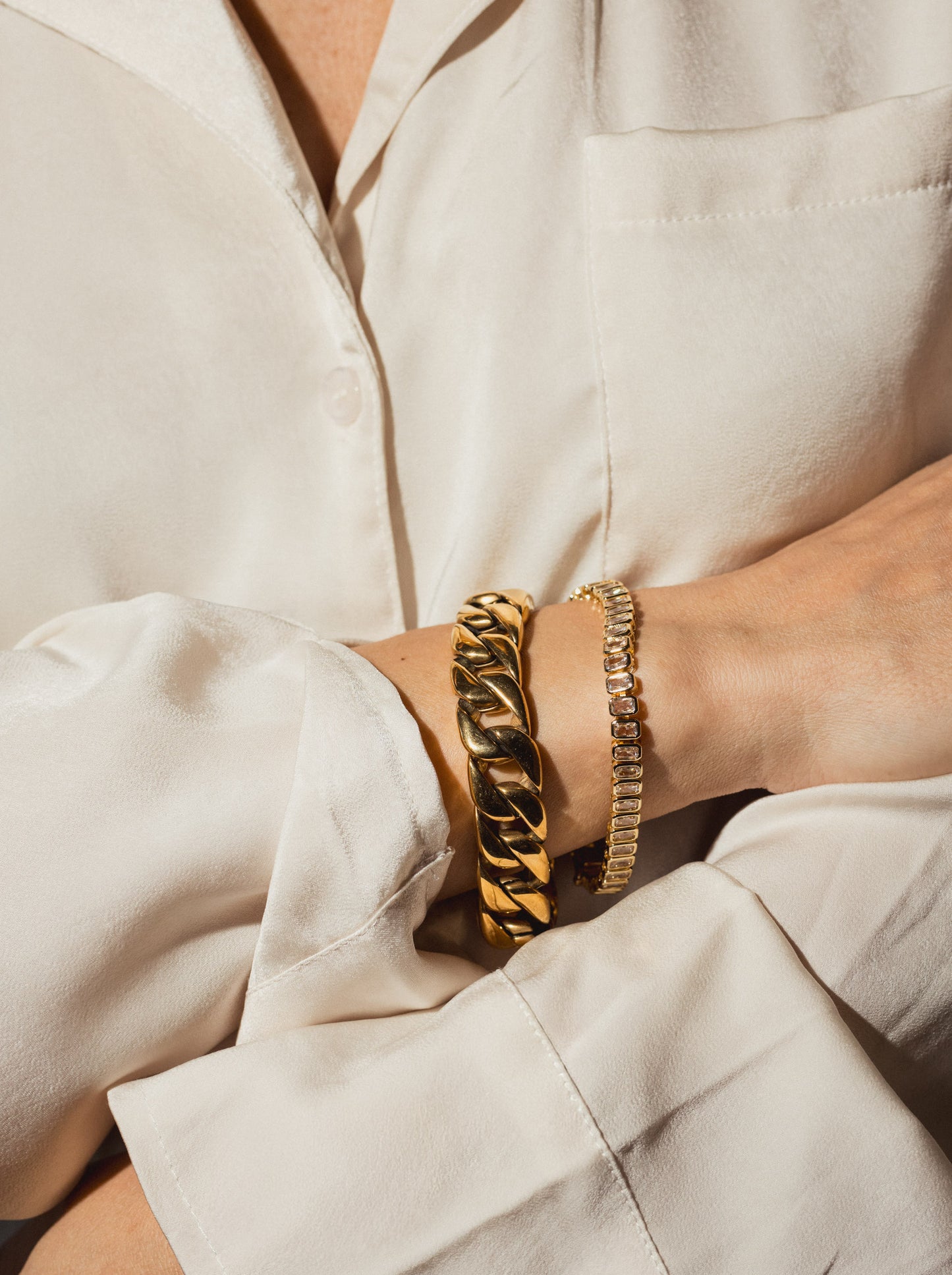 Anisa Sojka Baguette Tennis Bracelet