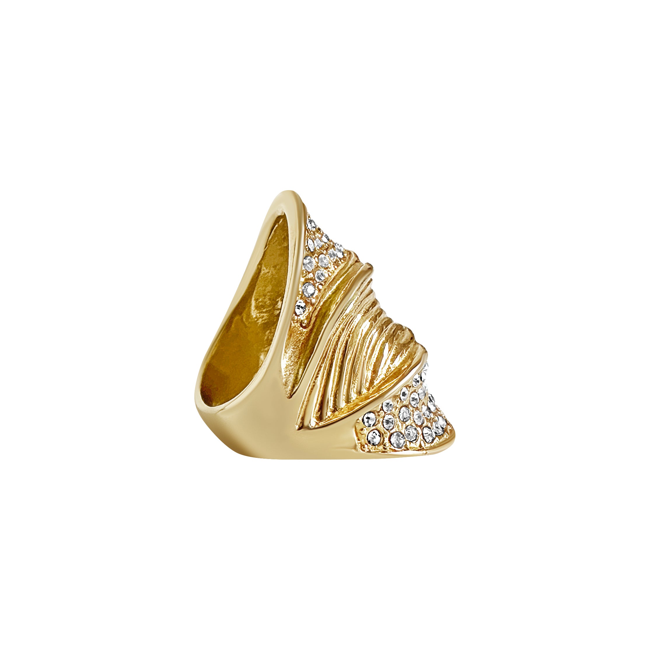 Anisa Sojka Gold Chunky Embellished Ring