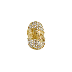 Anisa Sojka Gold Chunky Embellished Ring