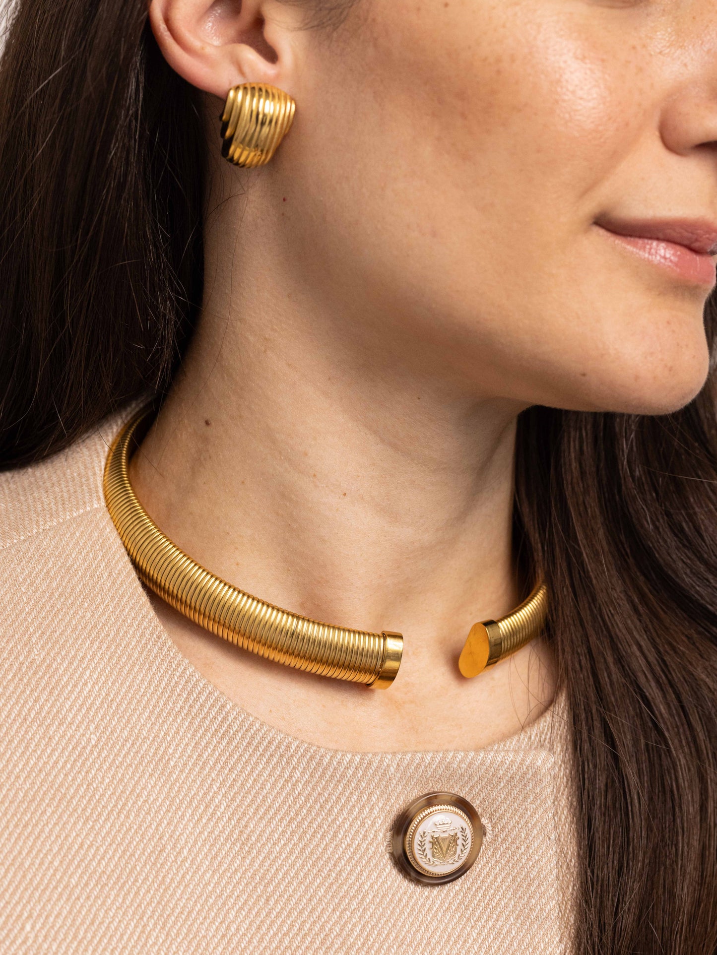 Anisa Sojka Ribbed Collar Necklace