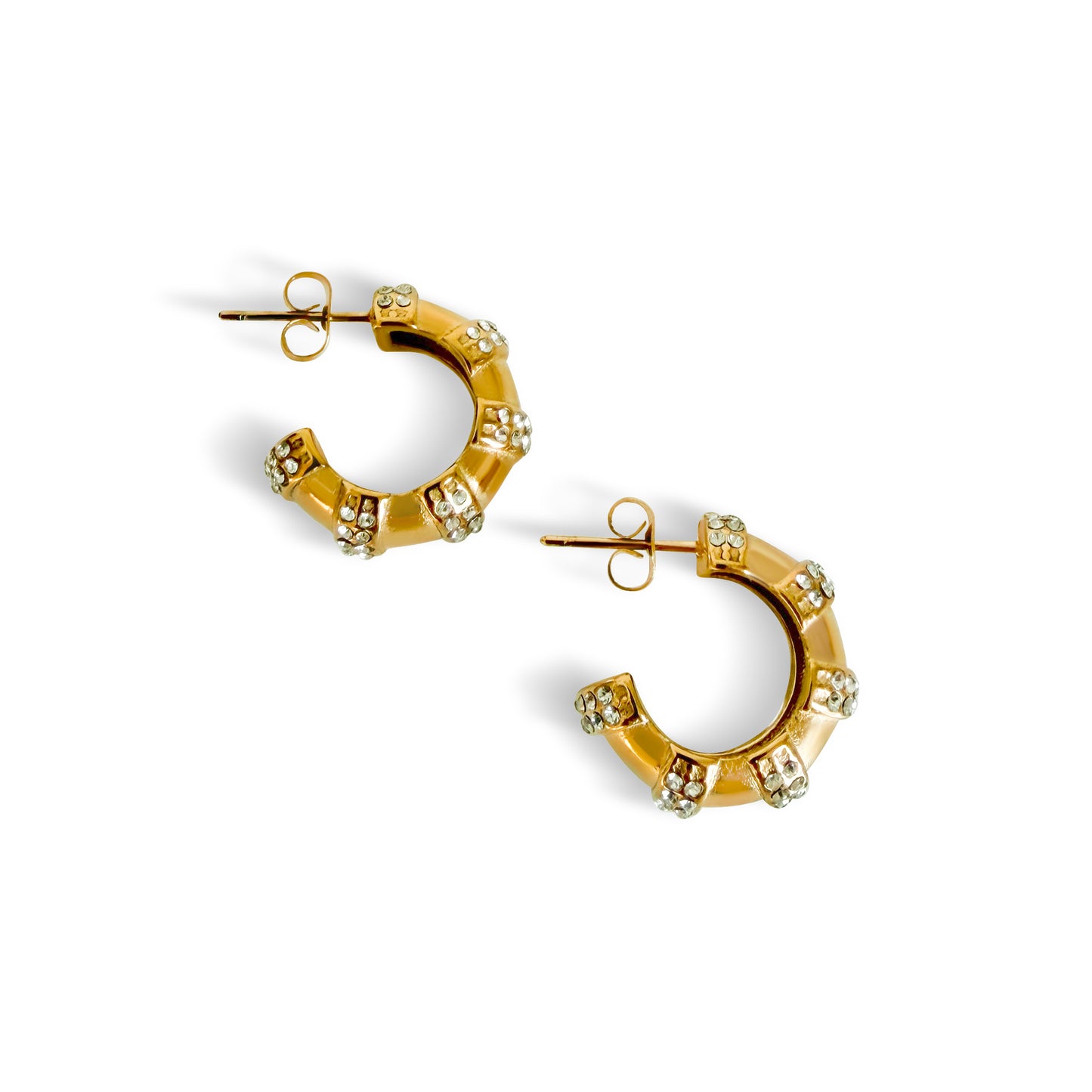 Anisa Sojka Crystal Hoop Earrings