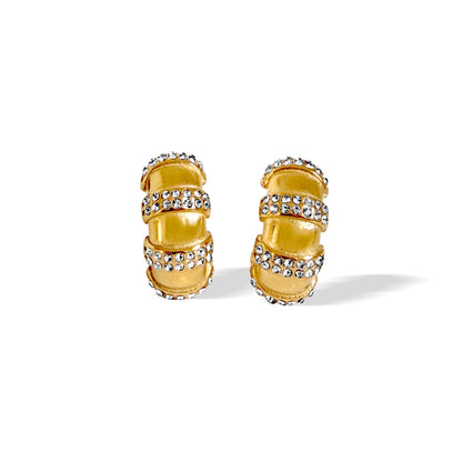 Anisa Sojka Crystal Hoop Earrings