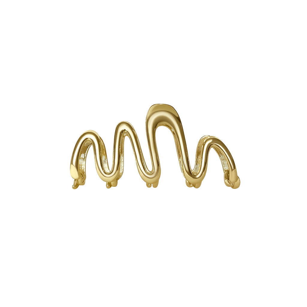 Anisa Sojka Gold Metal Scribble Hair Claw Clip