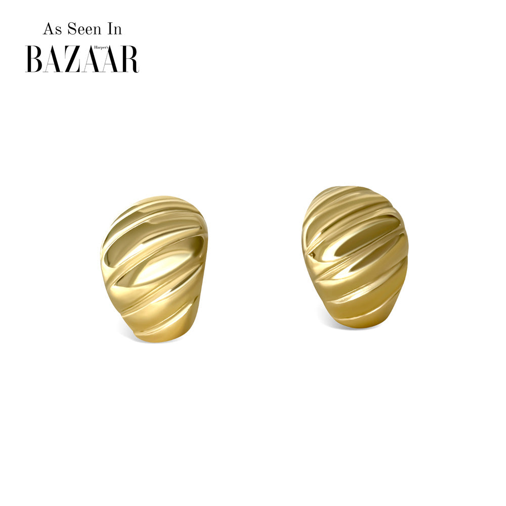 Anisa Sojka Gold Shell Earrings