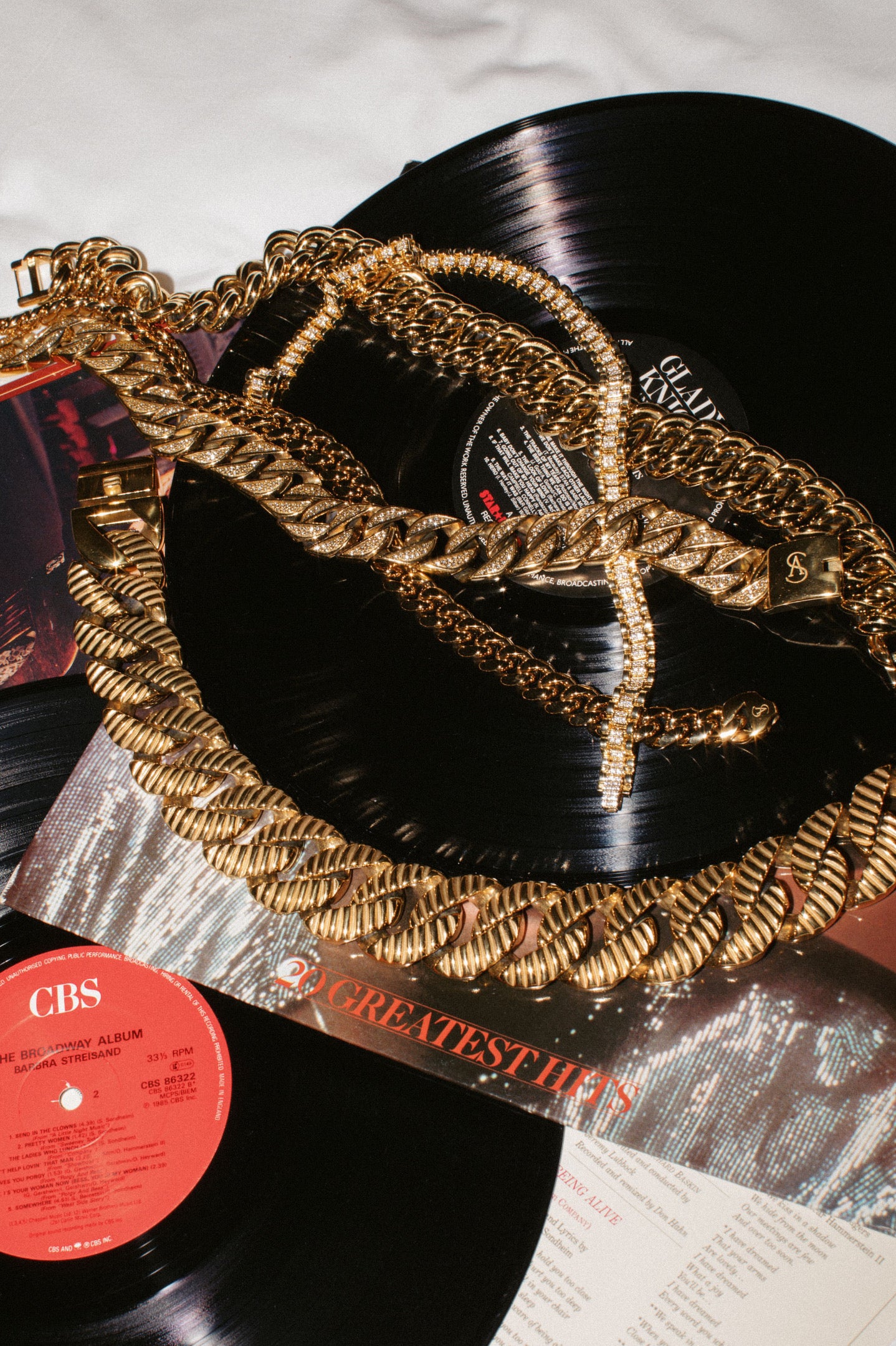 Anisa Sojka Gold Crystal Chunky Chain Necklace