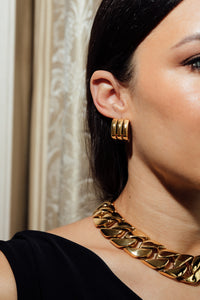 Anisa Sojka Gold Statement Chunky Chain Link Necklace